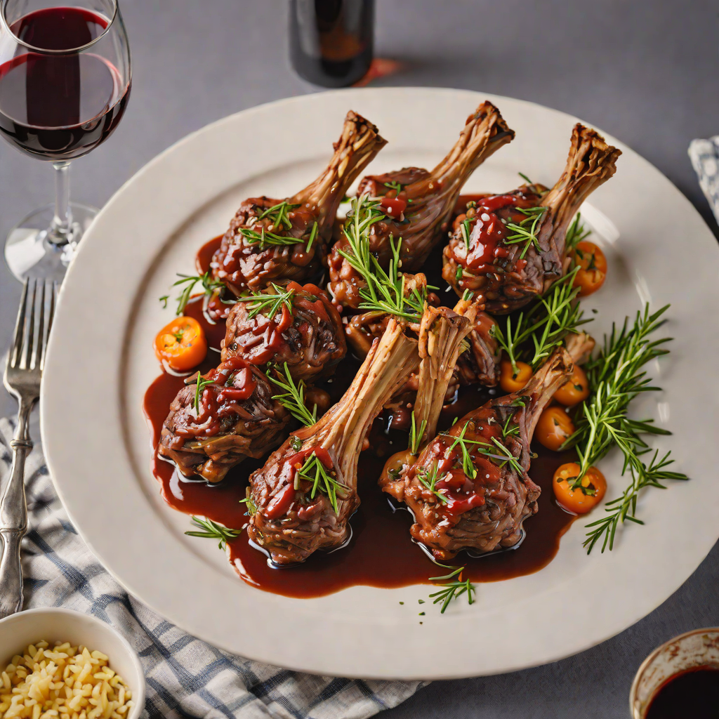 Slow-Cooked Lamb Shanks with Riverina Red Wine and Rosemary
