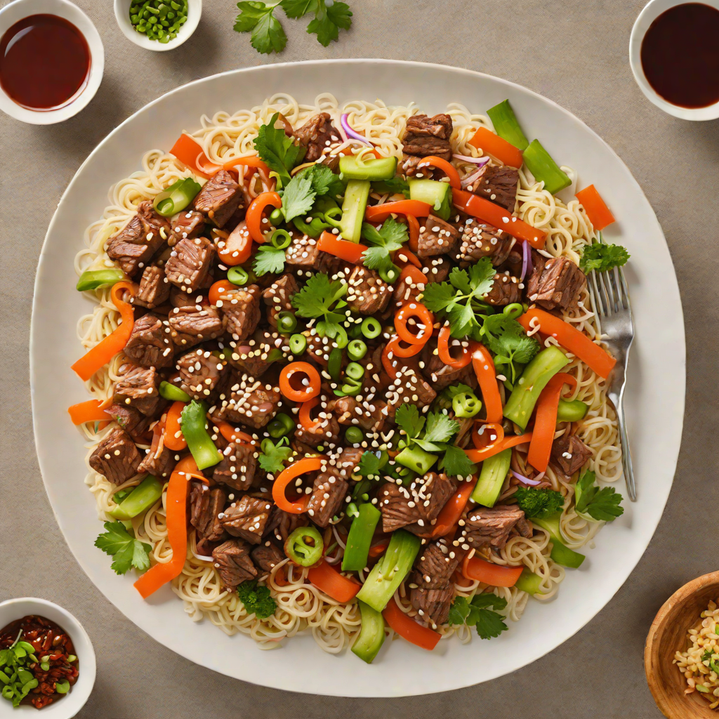Spicy Korean-Style Beef Stir-Fry with Gochujang Sauce