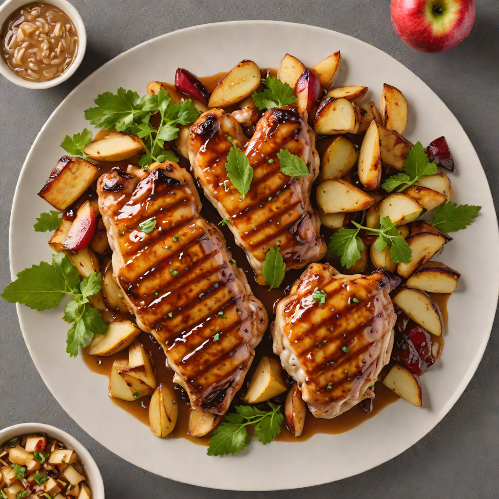 Grilled Bourbon-Glazed Chicken with Kentucky Apples