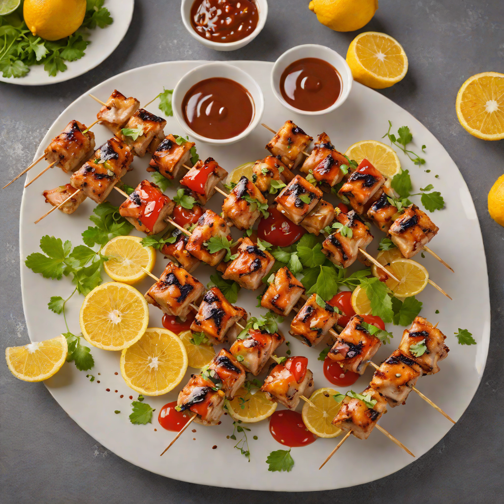 Grilled Citrus-Marinated Chicken Skewers with Firecracker Sauce
