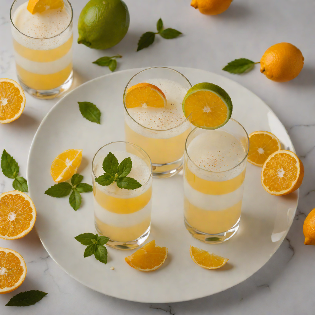 Citrus-Infused Tequila Sour with Agave and Egg White