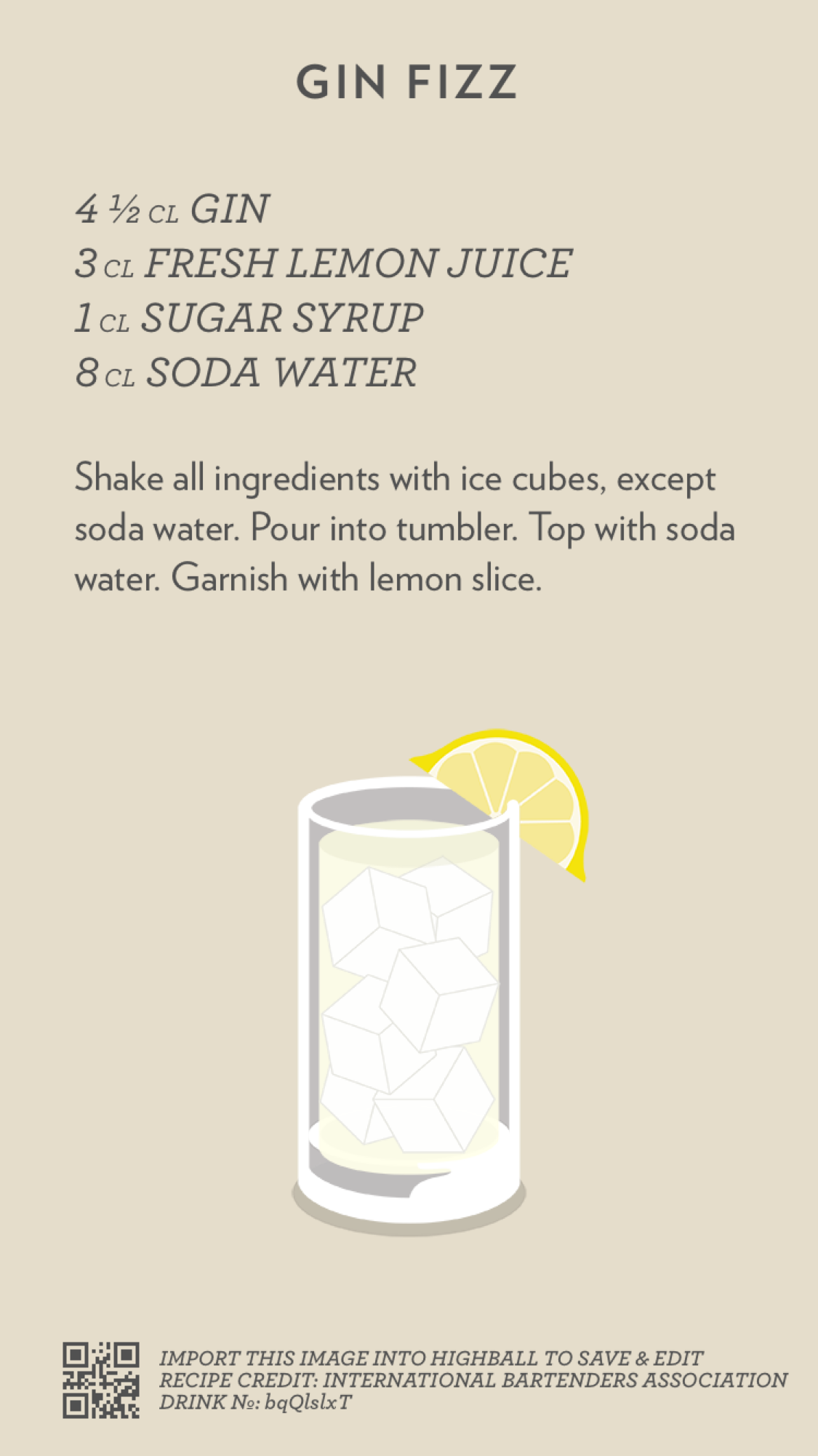 Contrasting Harmony Gin Fizz
