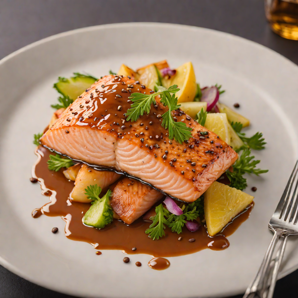 Pan-Seared Salmon with Bourbon Maple Glaze