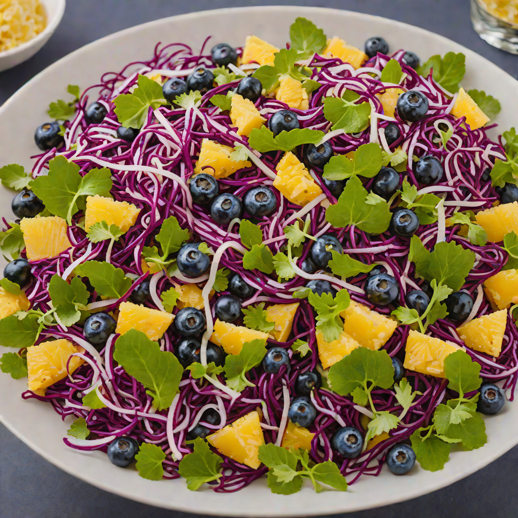 Blueberry and Red Cabbage Slaw with Citrus Dressing
