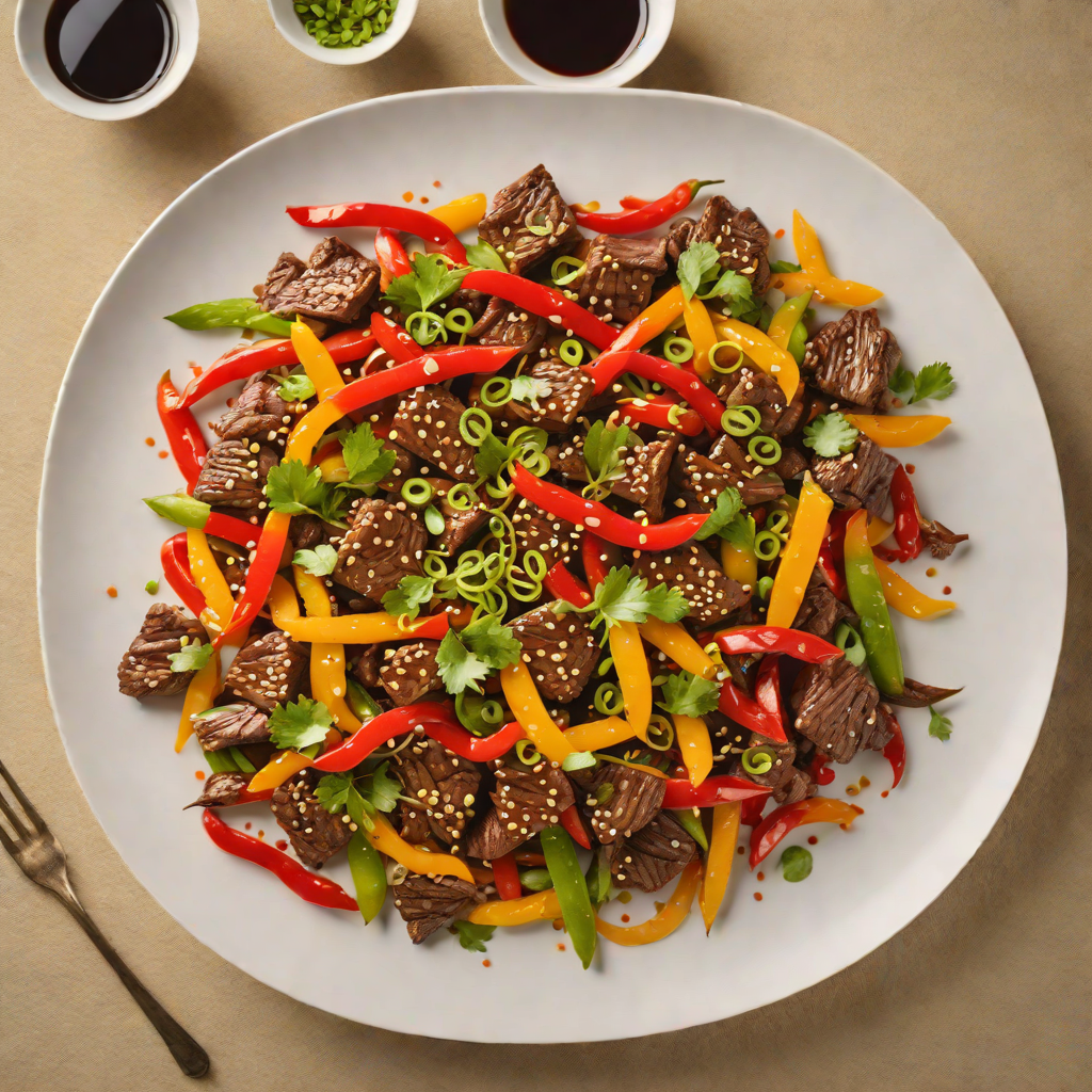 Stir-Fried Beef with Bell Pepper and Ginger Soy Sauce