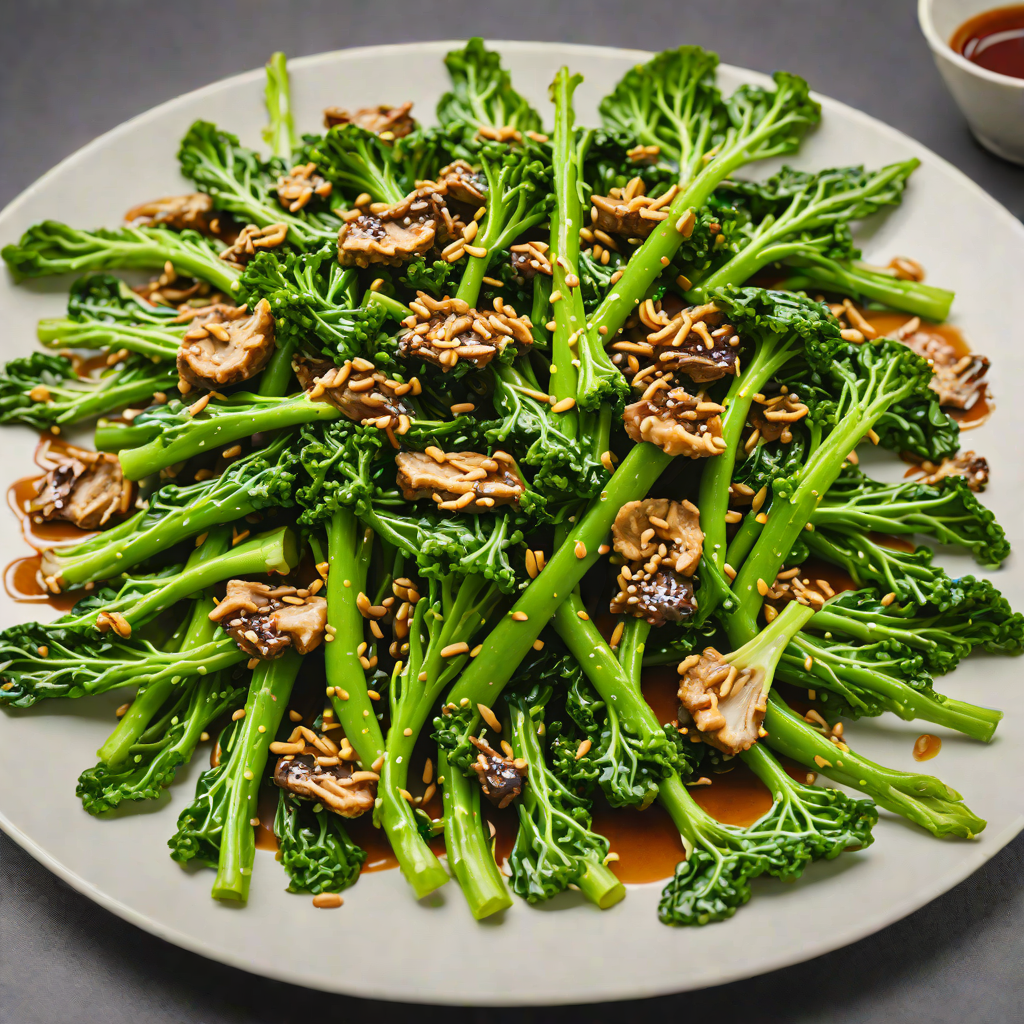 Wok-Seared Chinese Broccoli with Garlic Oyster Sauce