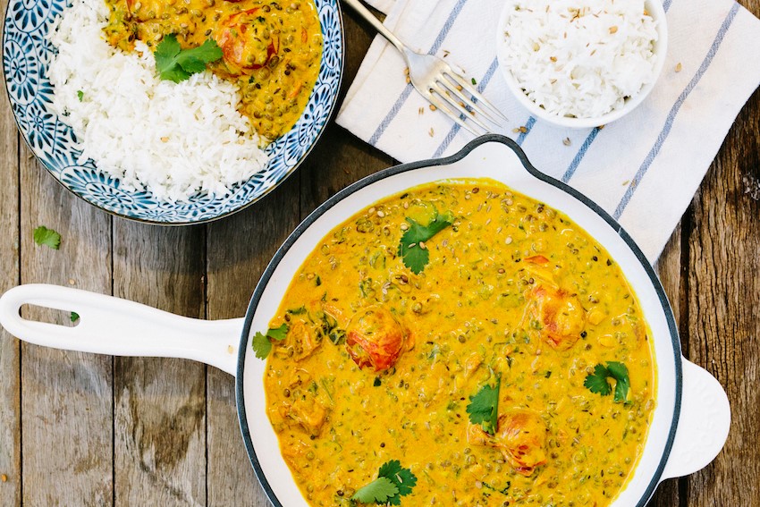 Creamy Cashew Lentil Curry with Coconut