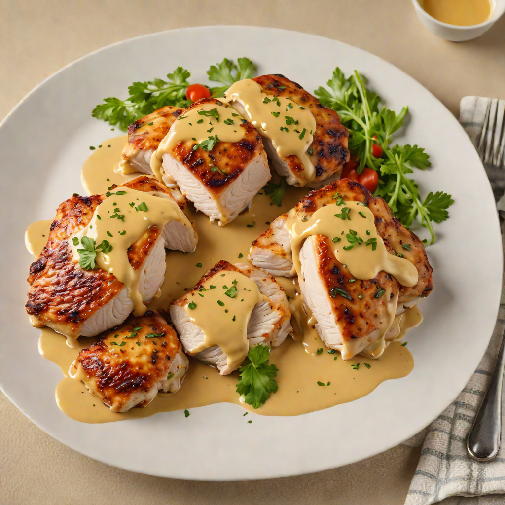 Pan-Seared Chicken Thighs with Half & Half Mustard Sauce