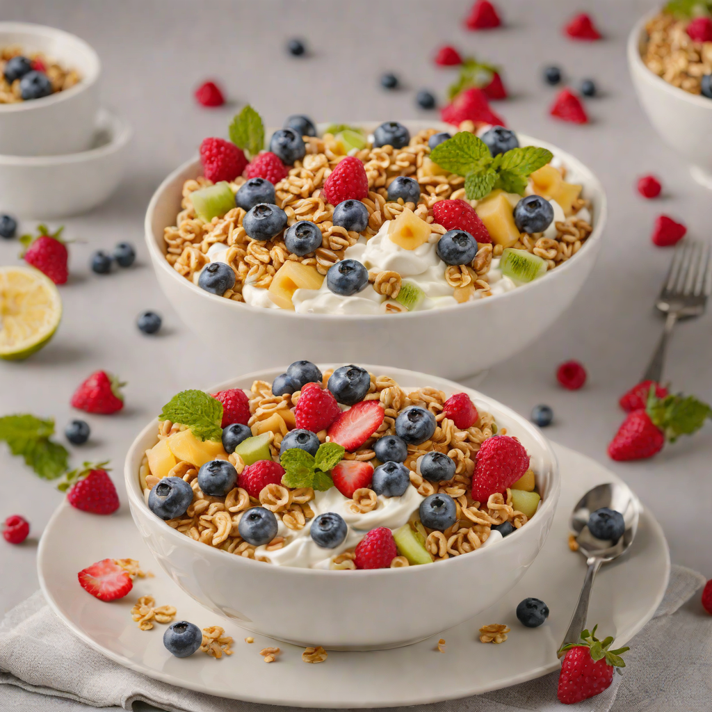 No-Bake Fruity Yogurt and Cereal Parfait