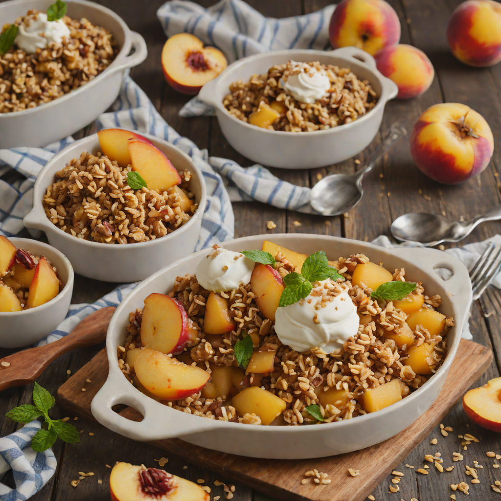 Kentucky Bourbon-Peach Crisp with Oat Topping
