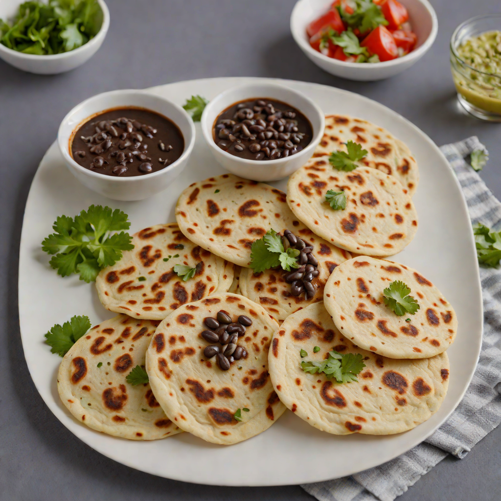Griddled Salvadoran Pupusas with Black Bean Dip