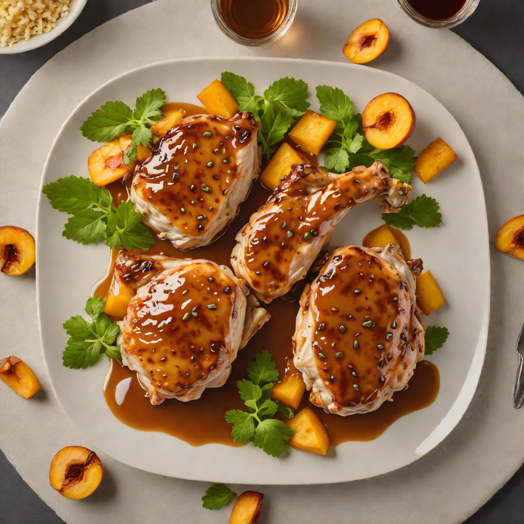 Pan-Seared Chicken with Bourbon-Peach Glaze