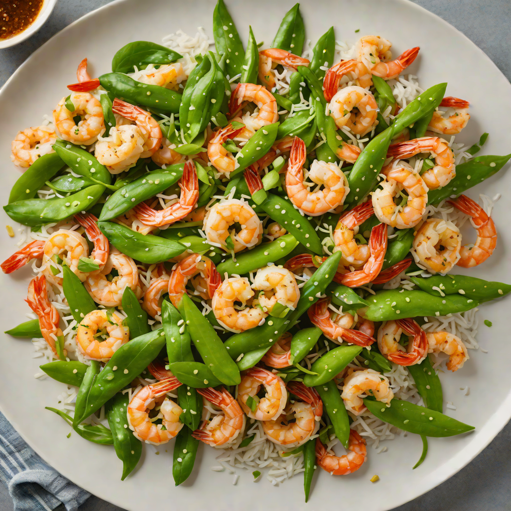 Ginger-Lemongrass Shrimp Stir Fry with Snow Peas