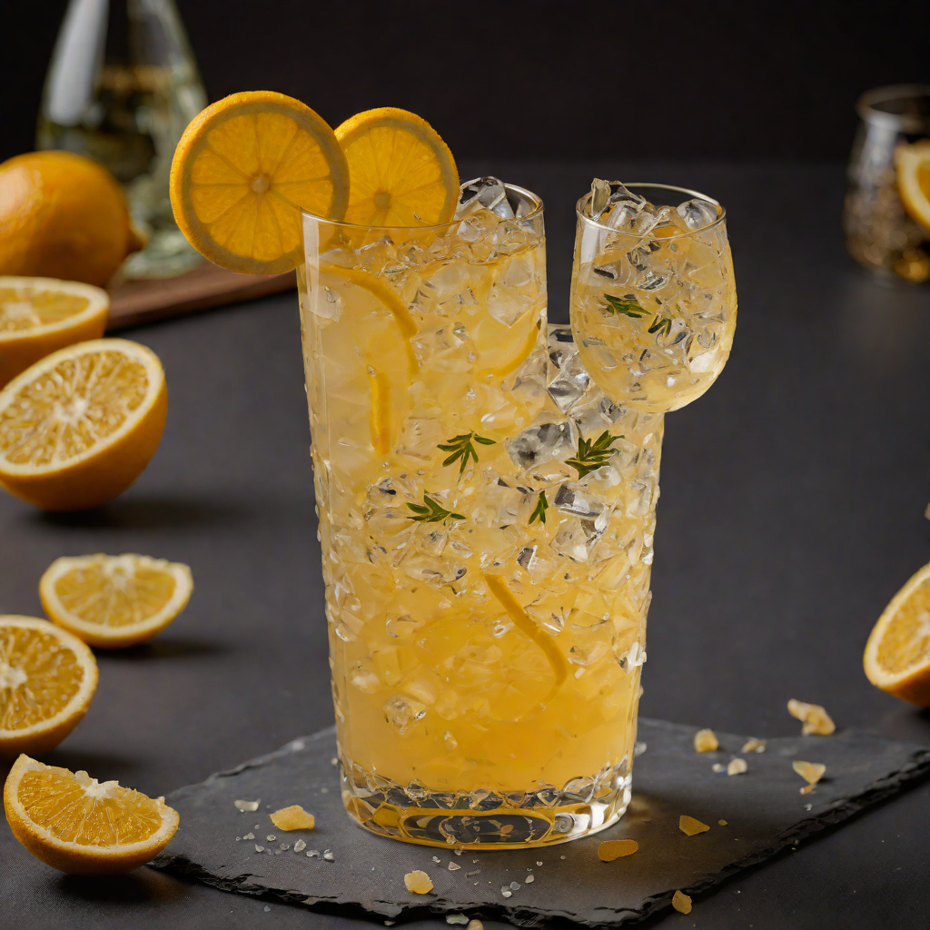 Citrus-Ginger Imbibe Cocktail with Honey and Sparkling Water