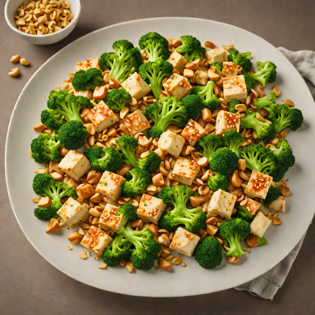 Sautéed Tofu Stir-Fry with Broccoli and Cashew Nuts