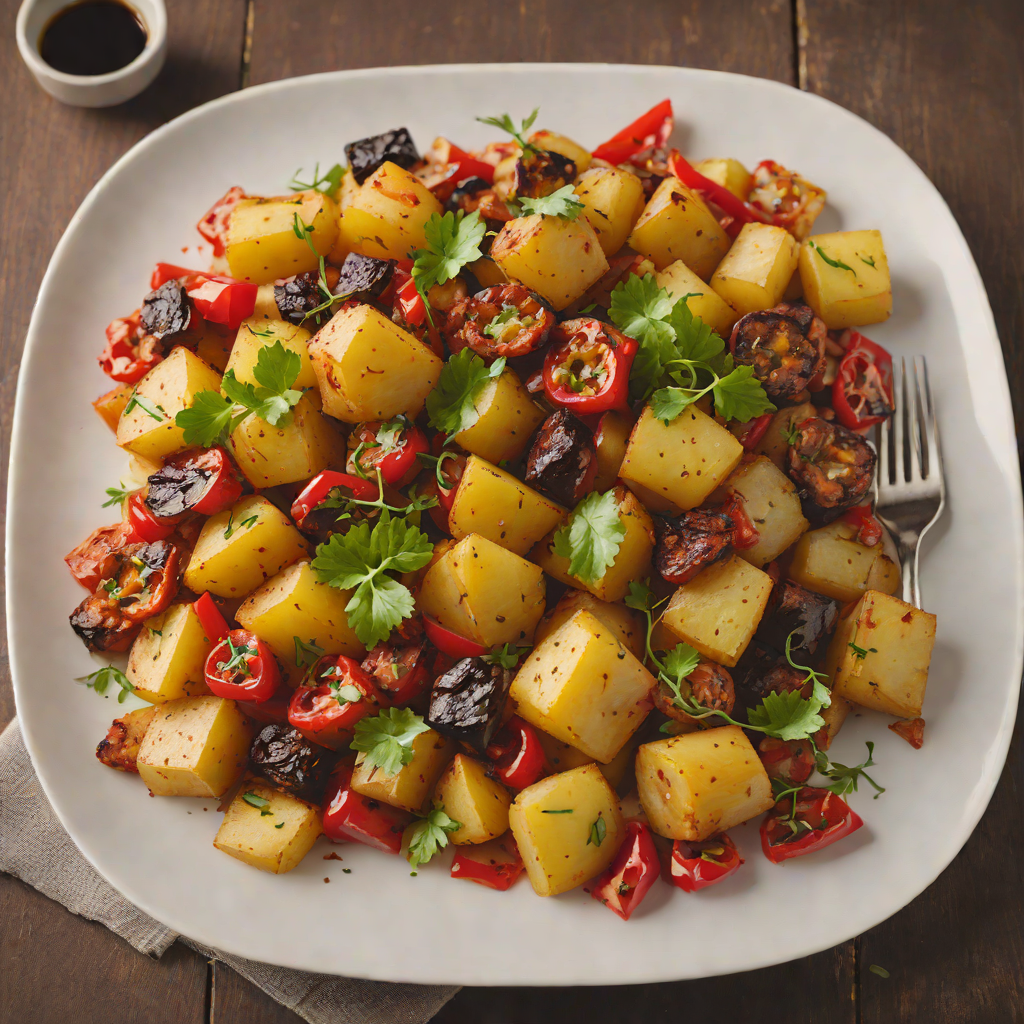 Sautéed Chorizo and Potatoes with Roasted Red Peppers