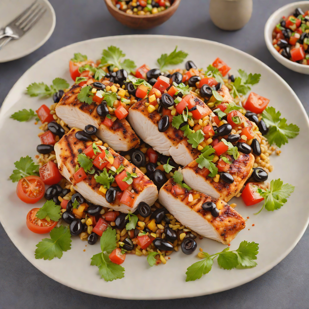 Pan-Seared Chicken with Black Bean and Tomato Salsa
