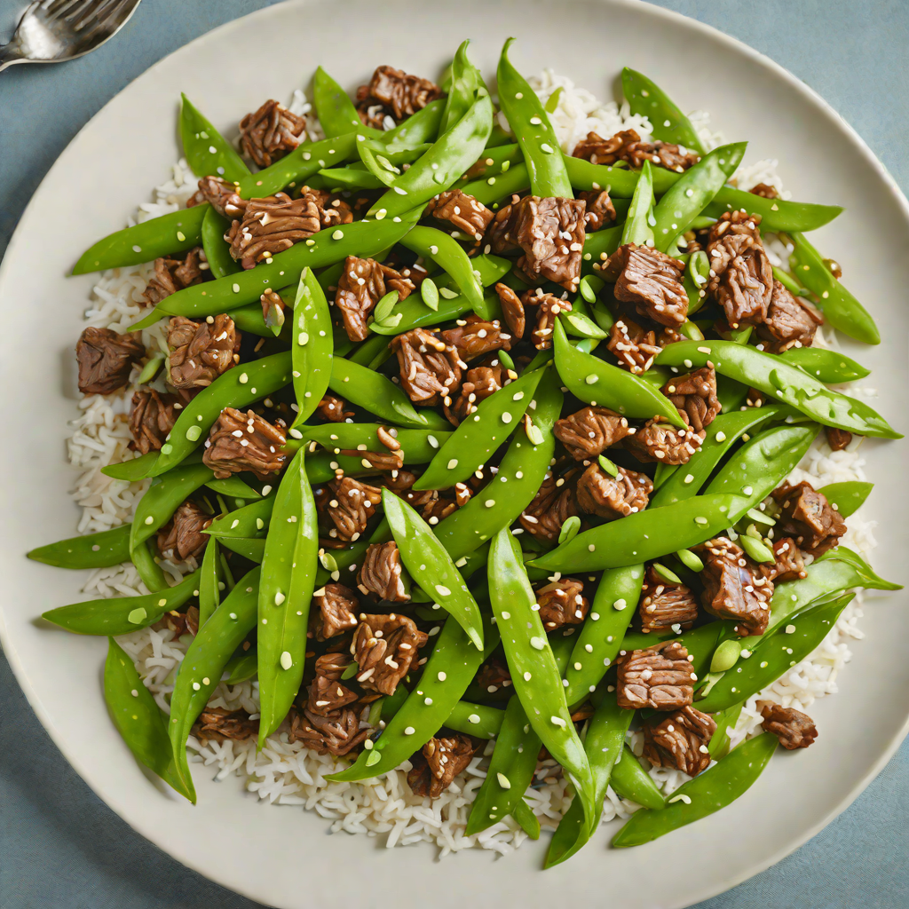 Asian Fusion Stir-Fried Beef with Snow Peas and Ginger
