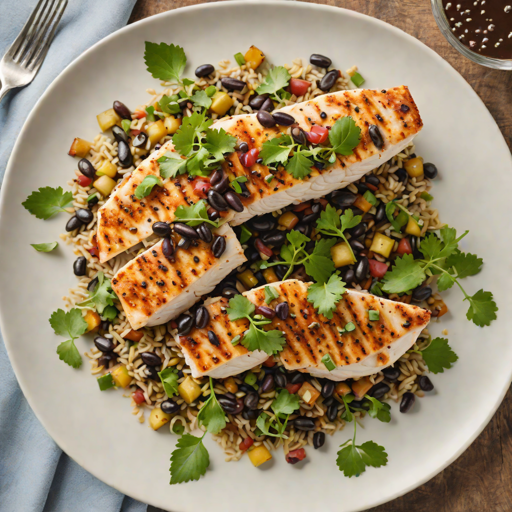 Pan-Seared Chicken with Roasted Poblano and Black Bean Salsa