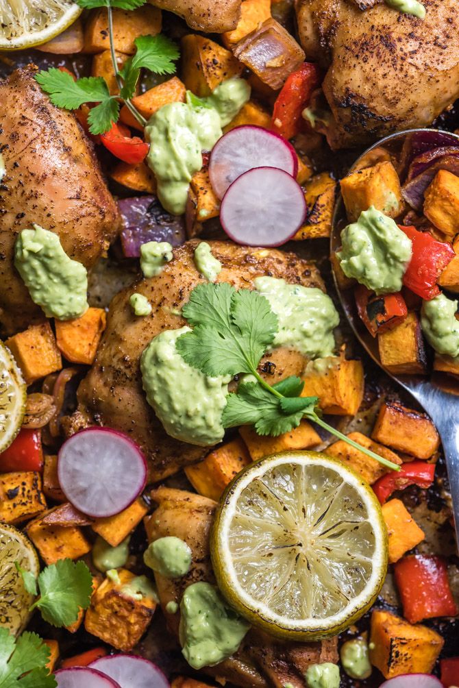 Sheet Pan Chili-Lime Chicken with Sweet Potato Wedges