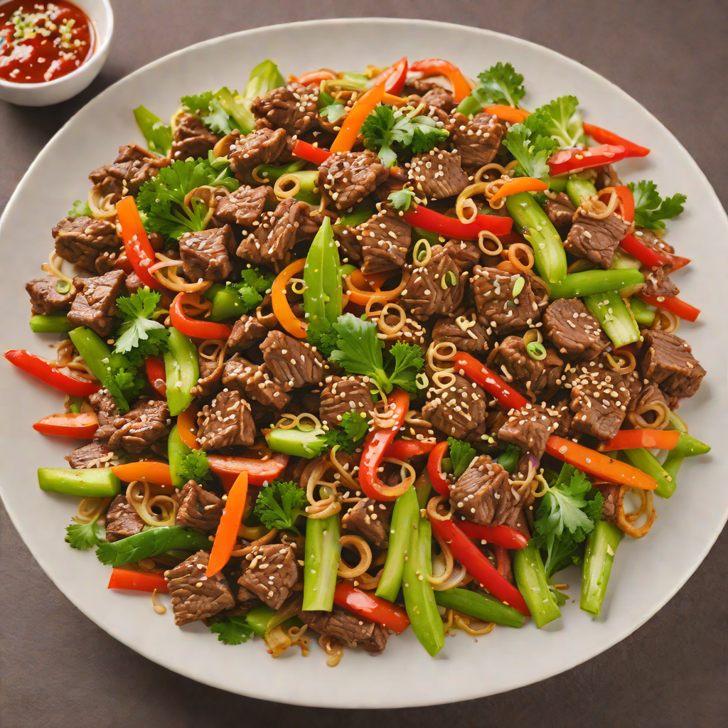 Szechuan Spicy Beef Stir-Fry with Crisp Vegetables