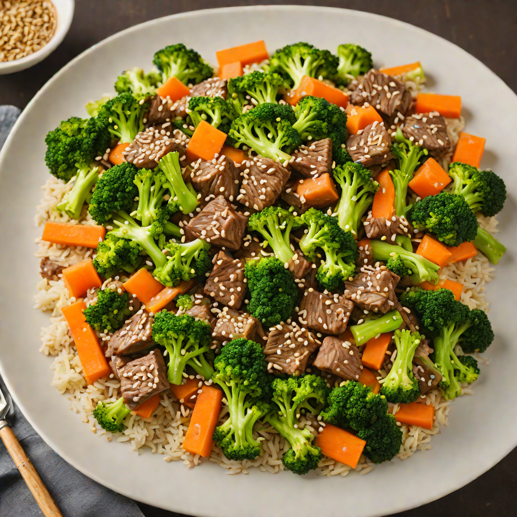 Quick Ginger-Sesame Beef Stir Fry with Broccoli and Carrots