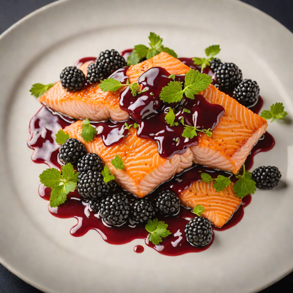 Sautéed Salmon with Seattle Blackberry Glaze