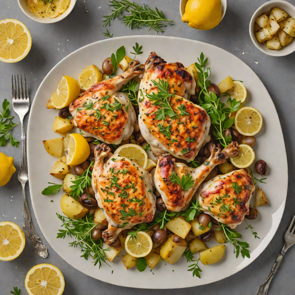 One-Pan Roasted Lemon Herb Chicken with Potatoes