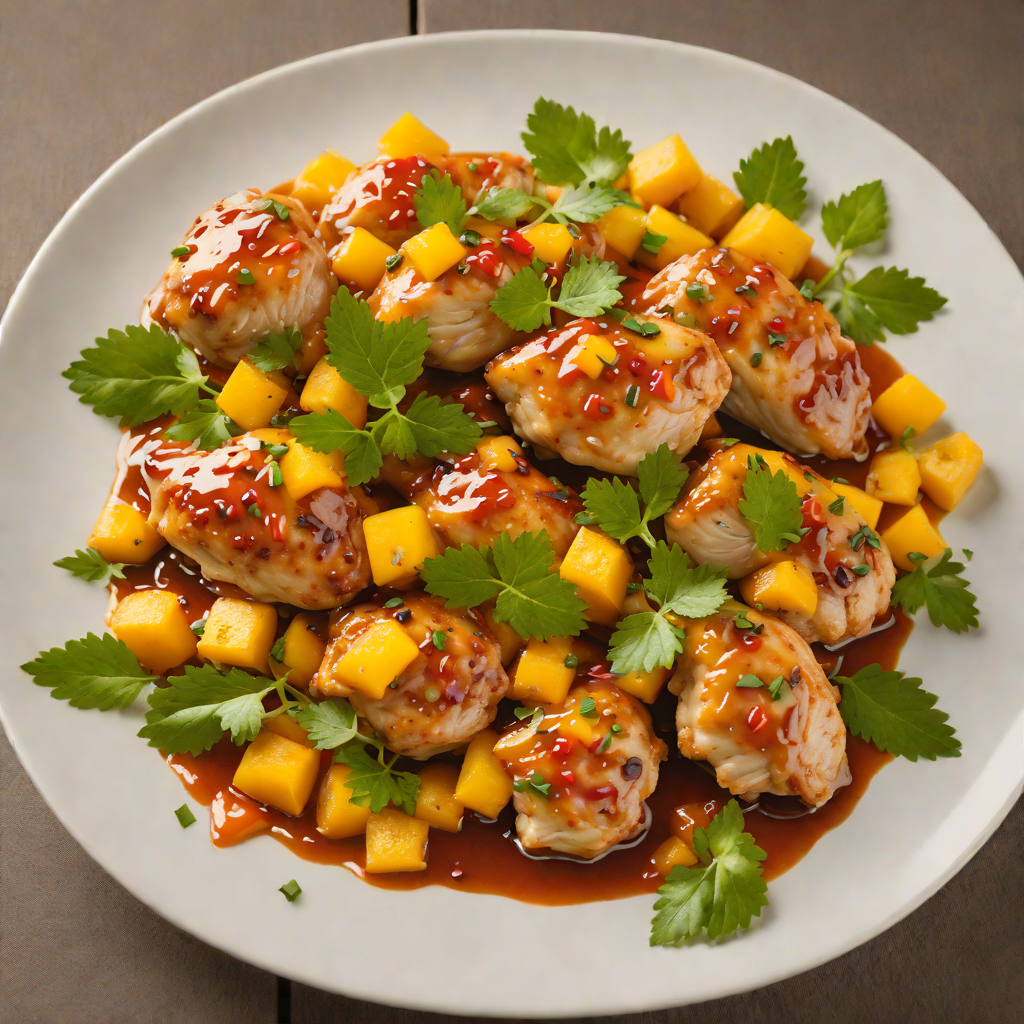 Sautéed Chicken with Tangy Mango-Pepper Glaze