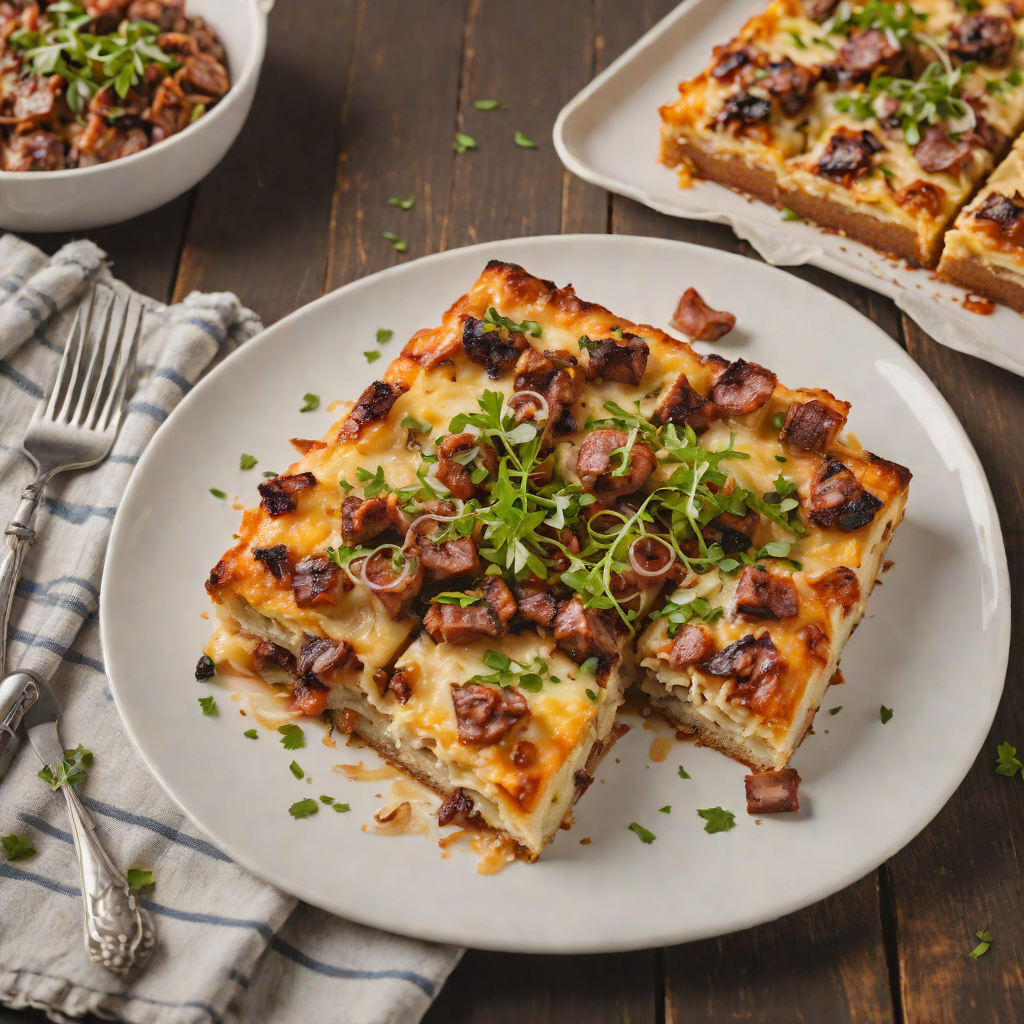 Detroit-Style Pan Pizza with Sausage and Caramelized Onions