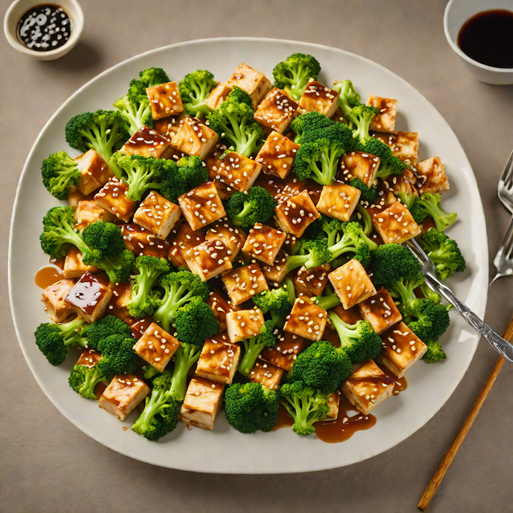 Quick Stir-Fry Tofu with Broccoli and Ginger Soy Glaze