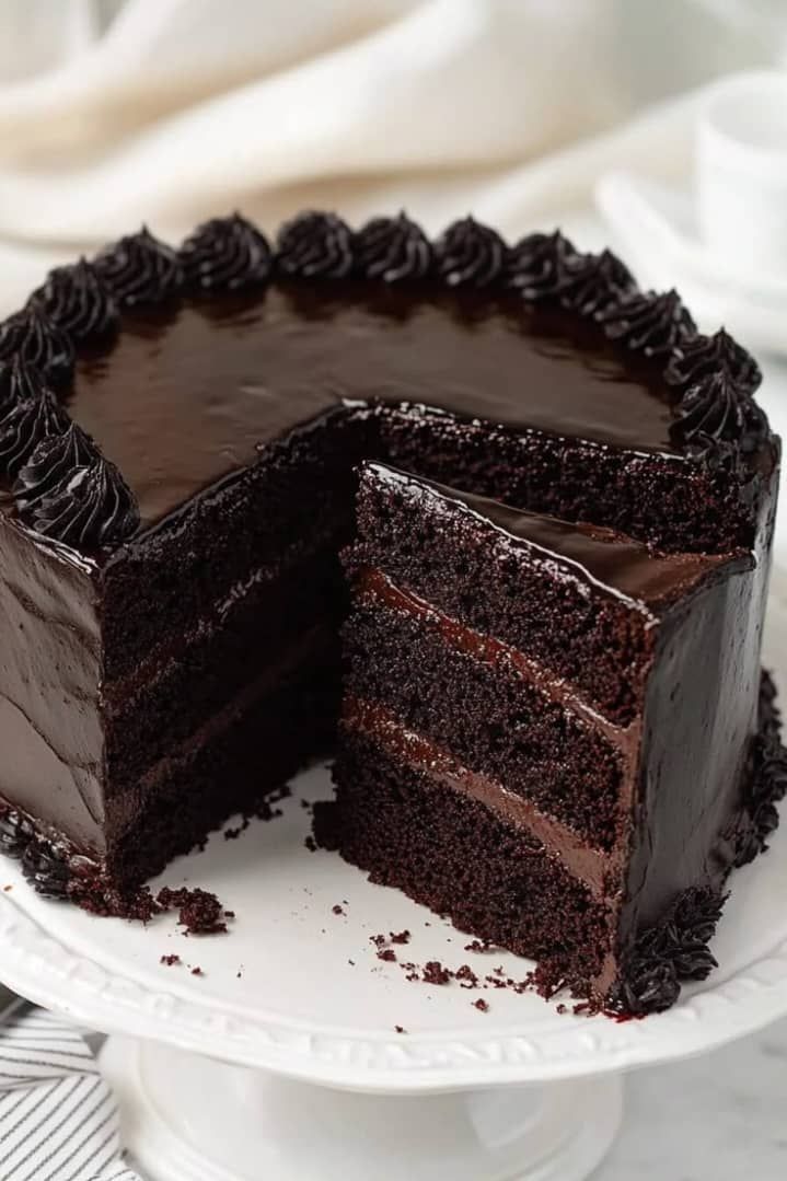 Chocolate-Stout Cake with Espresso Ganache