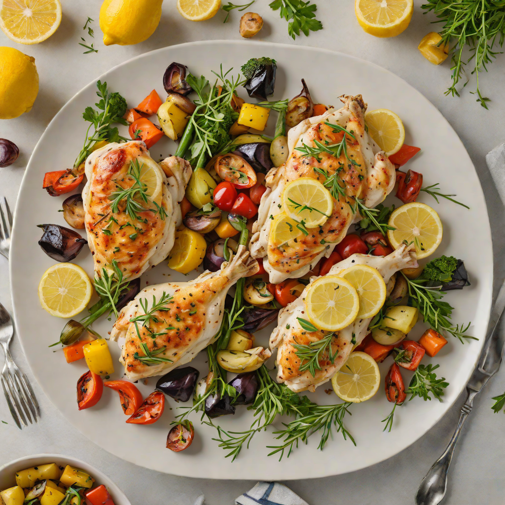 Sheet Pan Lemon-Tarragon Chicken with Roasted Vegetables