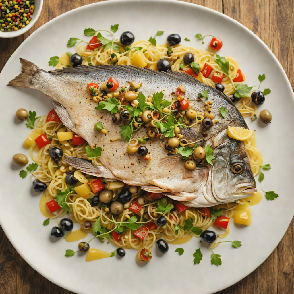 Pan-Seared Sea Bream with Caper and Olive Salsa