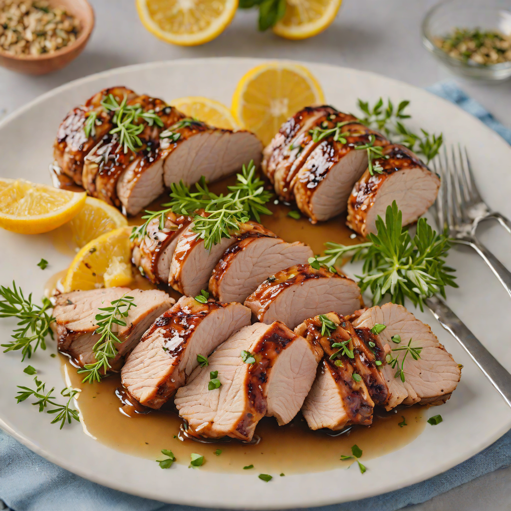 Grilled Citrus-Glazed Pork Tenderloin with Garlic and Thyme
