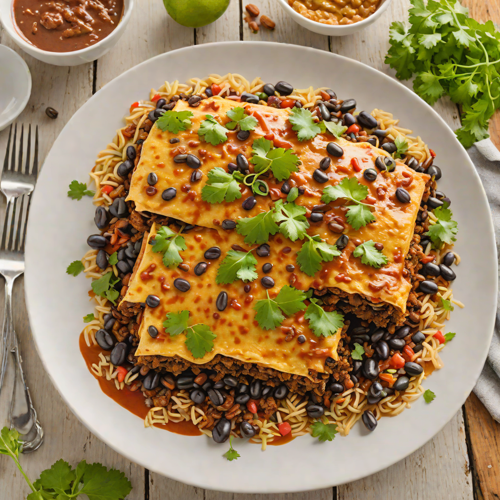 Baked Mole-Enchilada Casserole with Black Beans