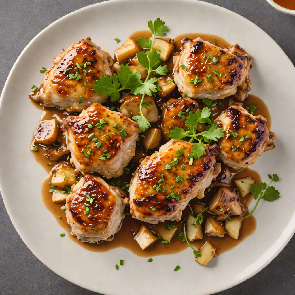 Pan-Seared Chicken Thighs with Low and Slow Roasted Garlic Sauce