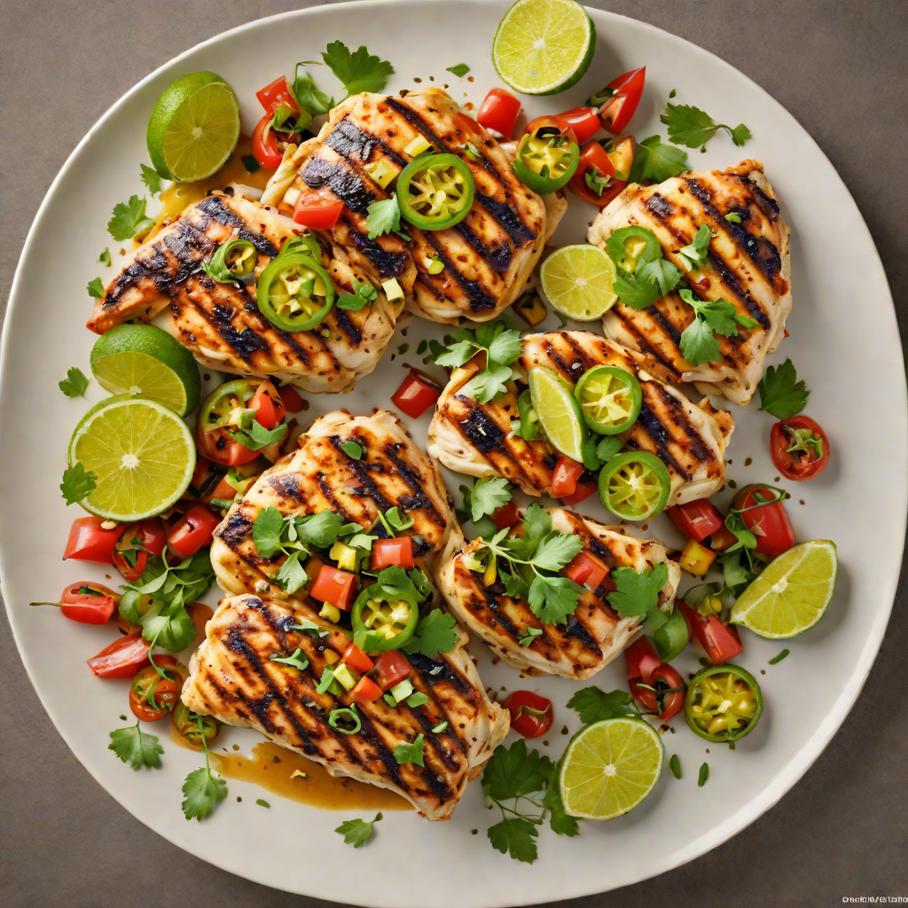 Grilled Tequila-Lime Chicken with Charred Jalapeño Salsa