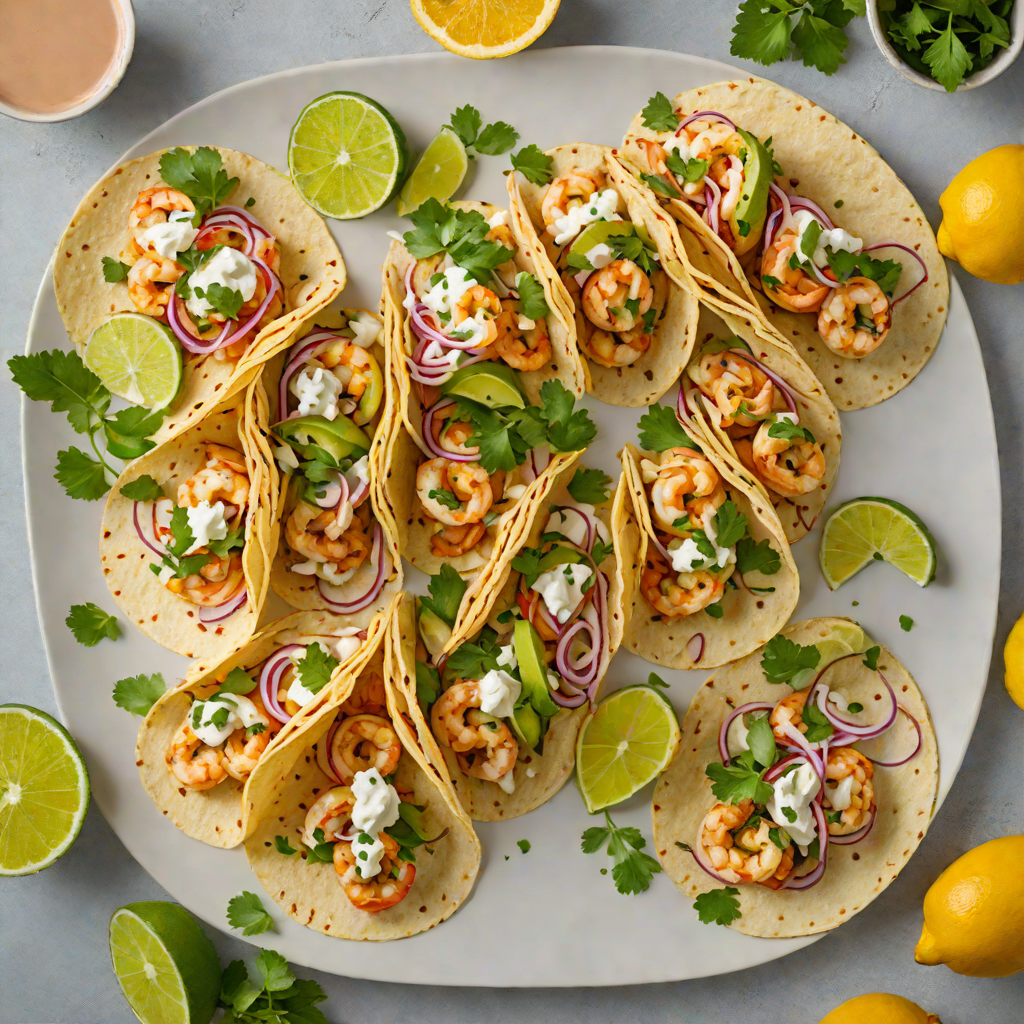 Grilled Citrus-Tequila Shrimp Tacos with Chipotle Crema