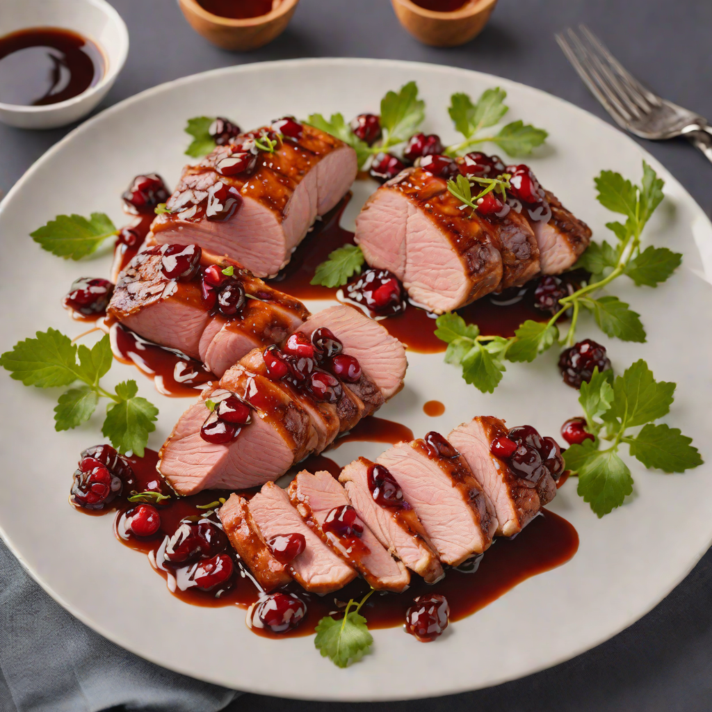 Pan-Seared Duck Breast with Maple-Cranberry Glaze