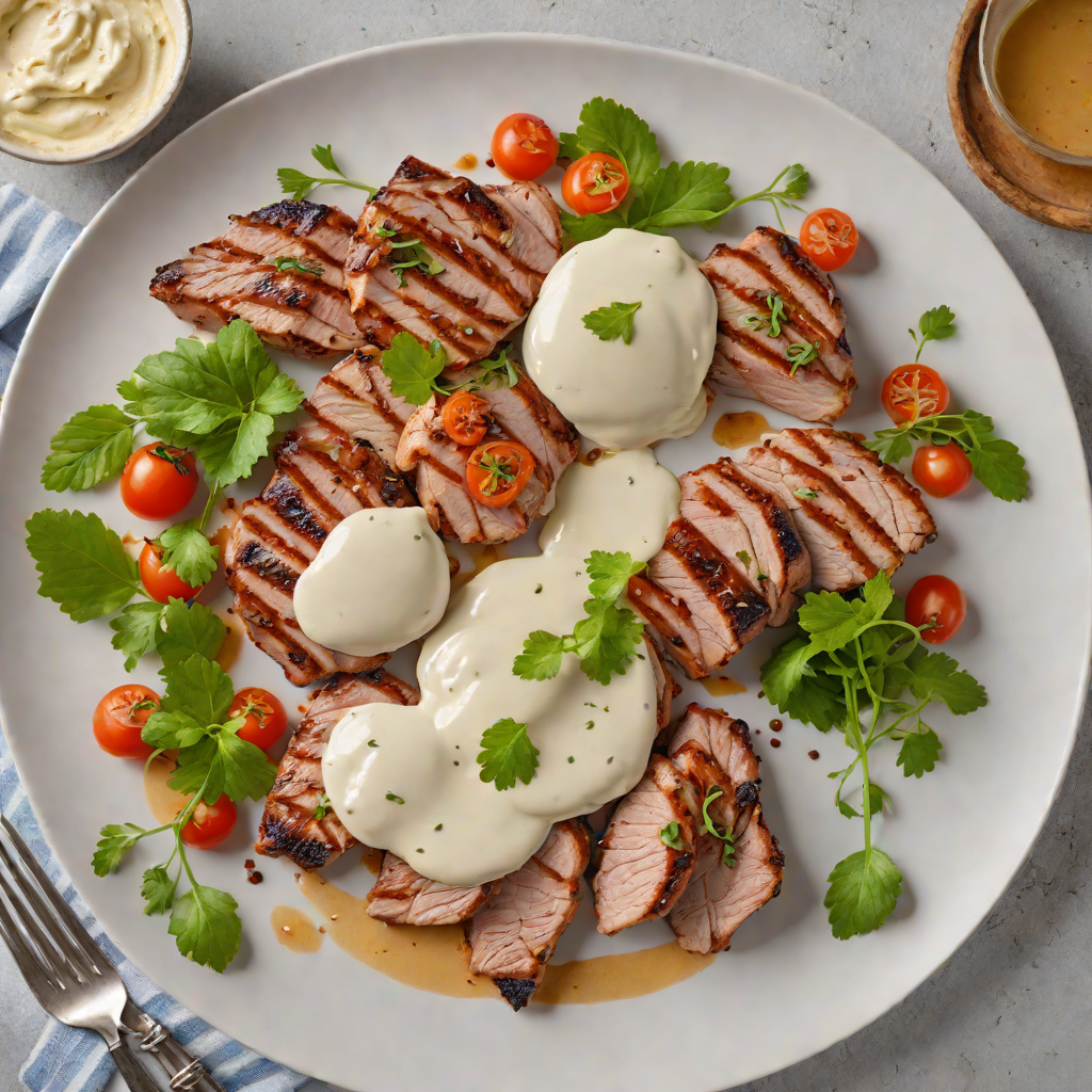 Kosovo-Inspired Grilled Pork with Spiced Yogurt Sauce