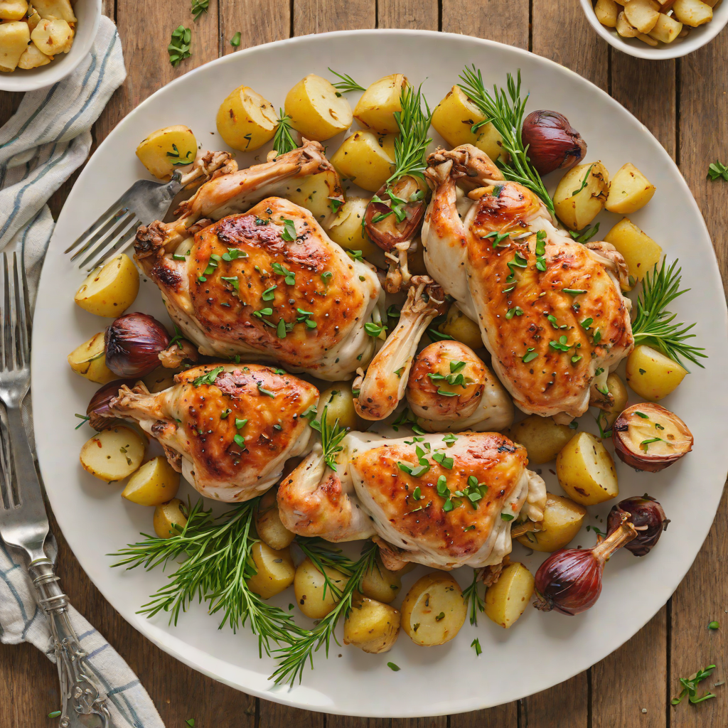 One-Pan Roasted Garlic Chicken with Baby Potatoes