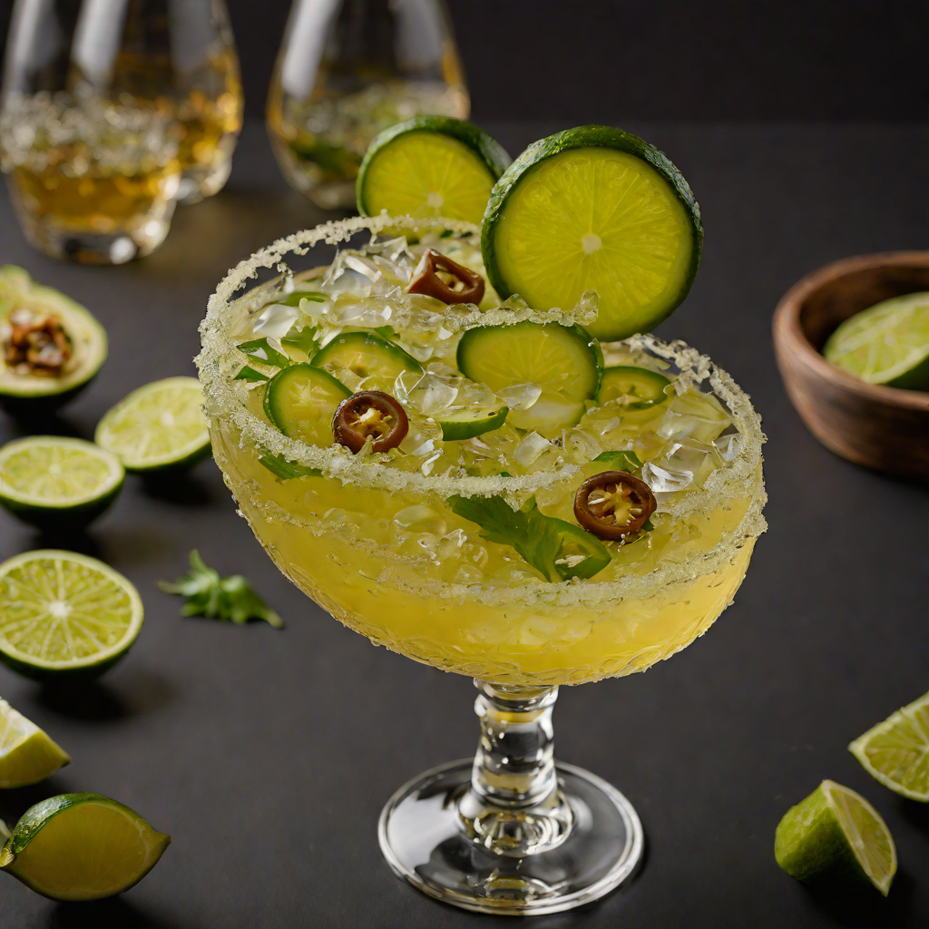 Charred Jalapeño Margarita with Fresh Lime and Agave