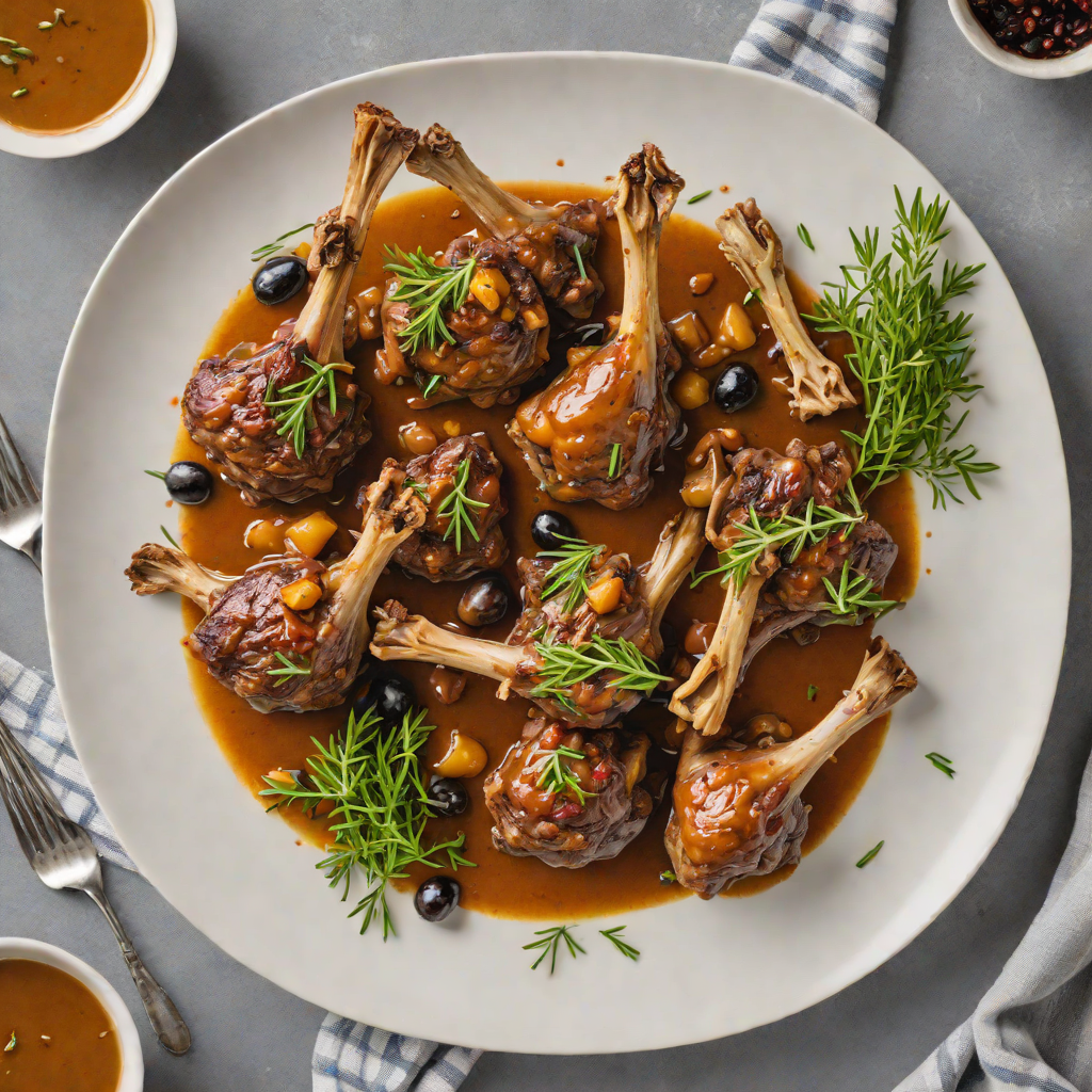 Slow-Cooked Lamb Shanks with Kakadu Plum and Rosemary