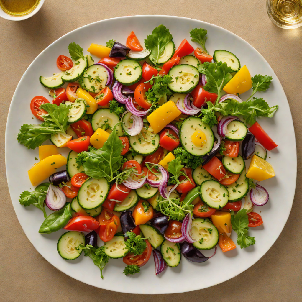 Sautéed Seasonal Vegetables with Warm Garlic Lemon Dressing