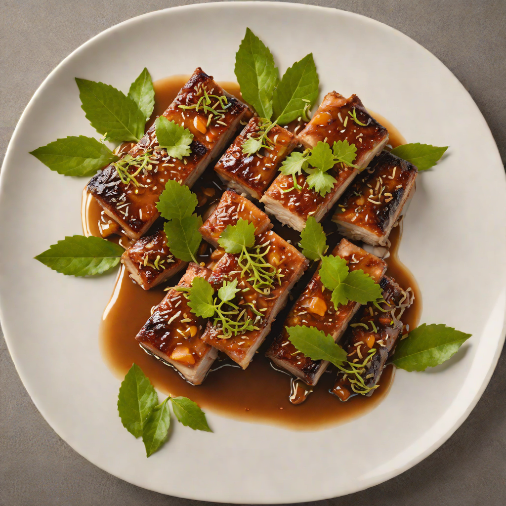 Slow-Braised Pork Belly Adobo with Garlic and Bay Leaves