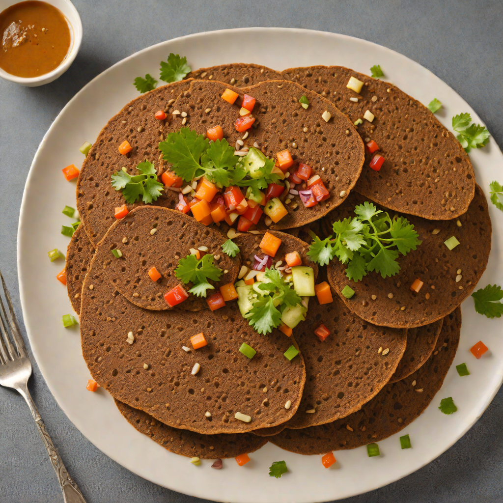 Ethiopian-Inspired Teff and Vegetable Injera Flatbread