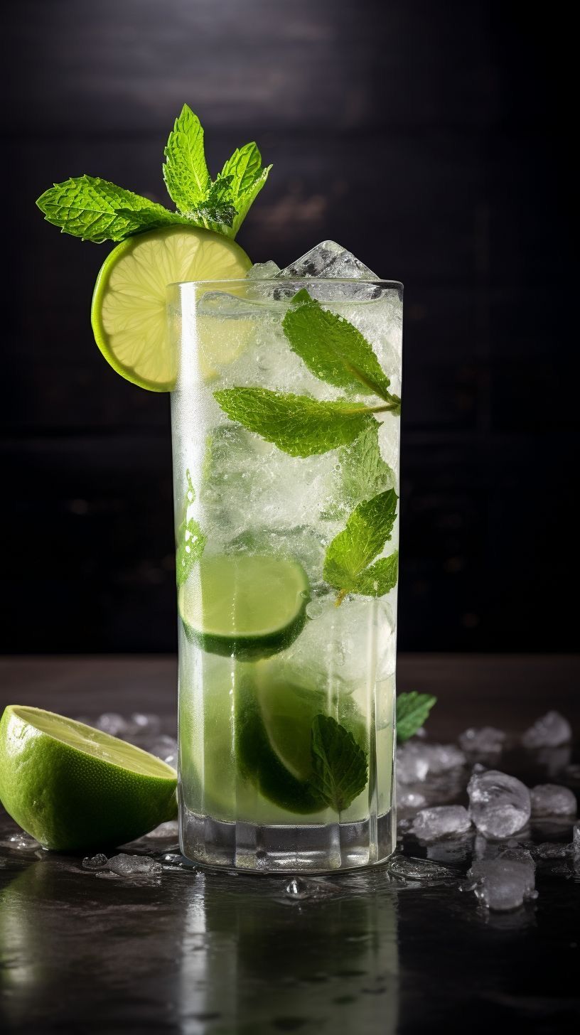 Lime-Mint Fizz with Agave and Soda