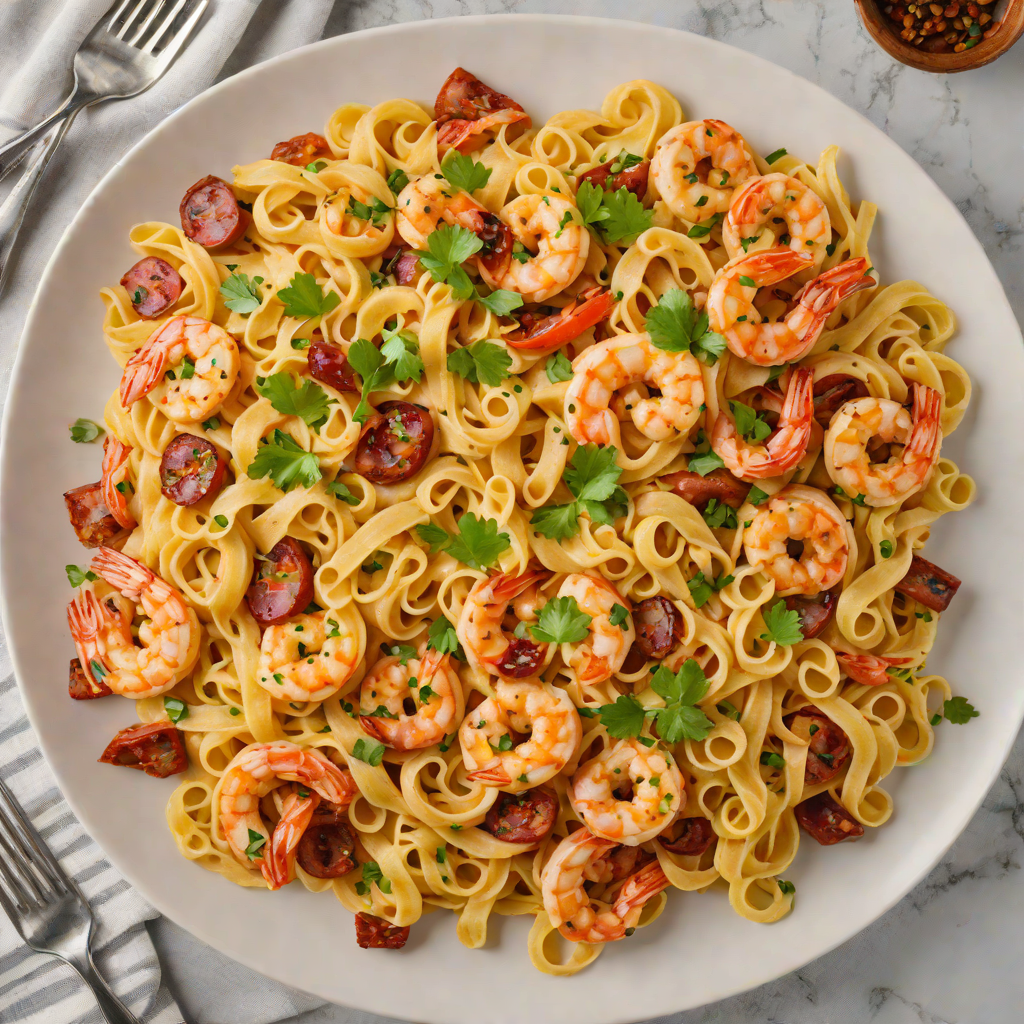 One-Pot Creamy Cajun Shrimp and Andouille Sausage Pasta