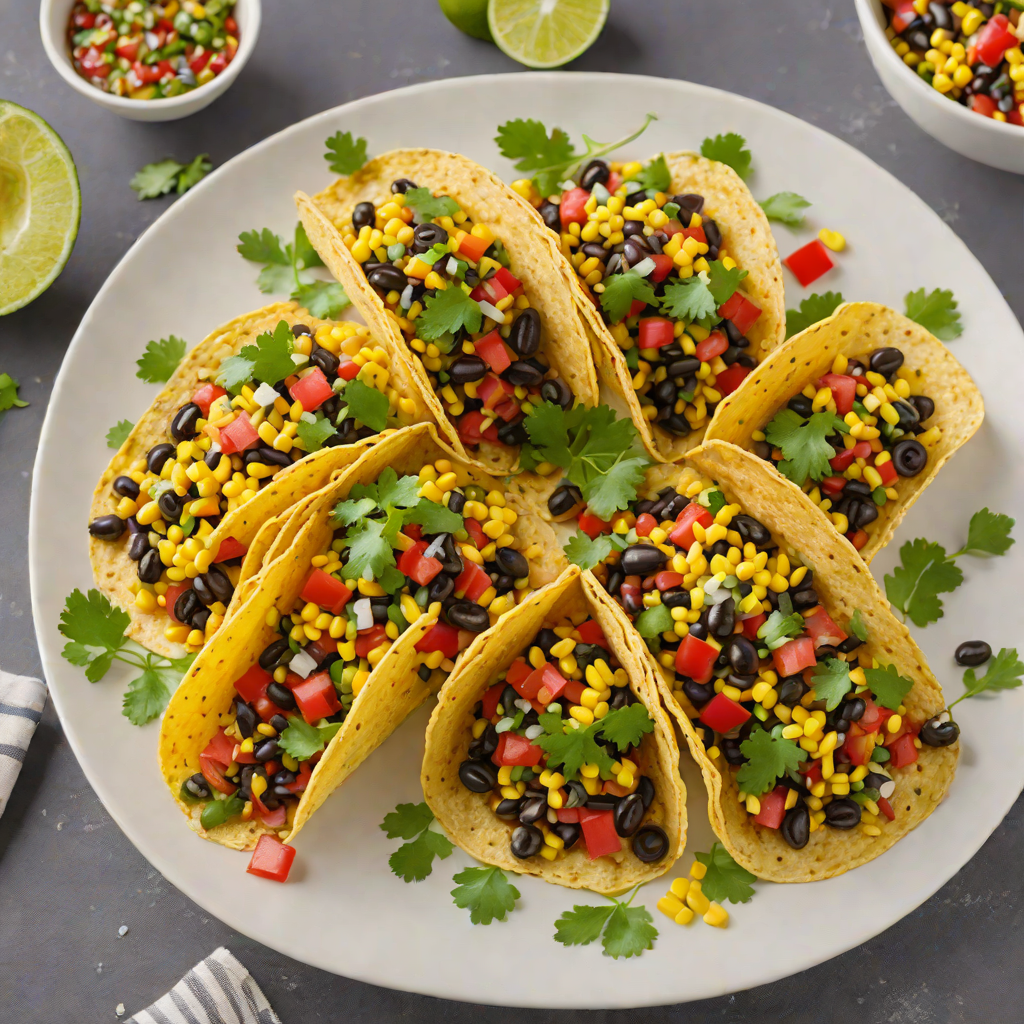 Taco-Stuffed Poblano Peppers with Black Bean and Corn Salsa